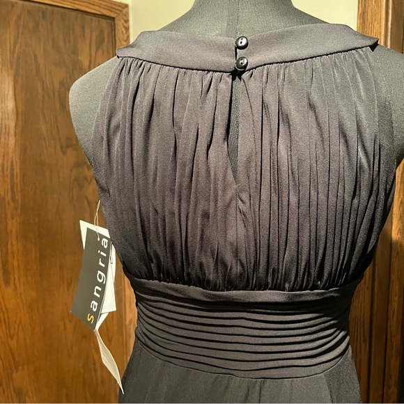 Women’s Sangria Long Black High Neck Formal Cocktail Maxi Dress Size 10 - Picture 7 of 16